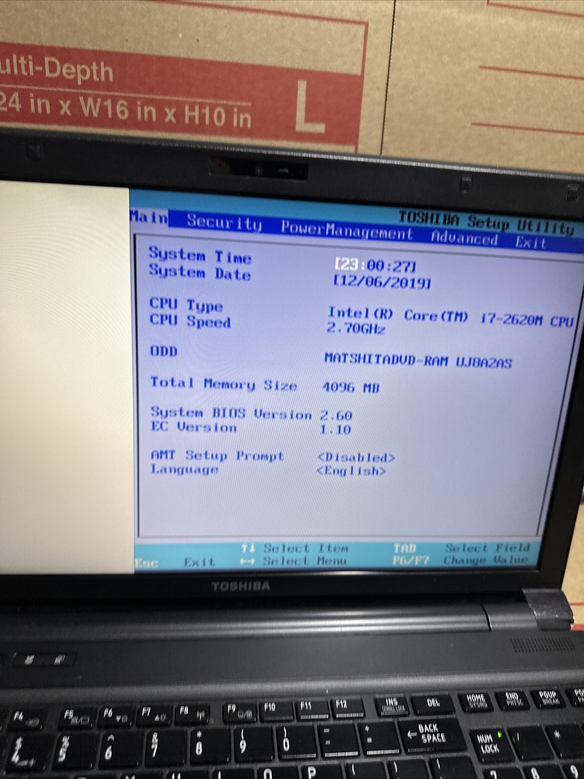 Toshiba Tecra R850 15.6" Laptop i7-2620m 4gb Ram No Hard Drive Screen Parts / Re - Picture 6 of 17