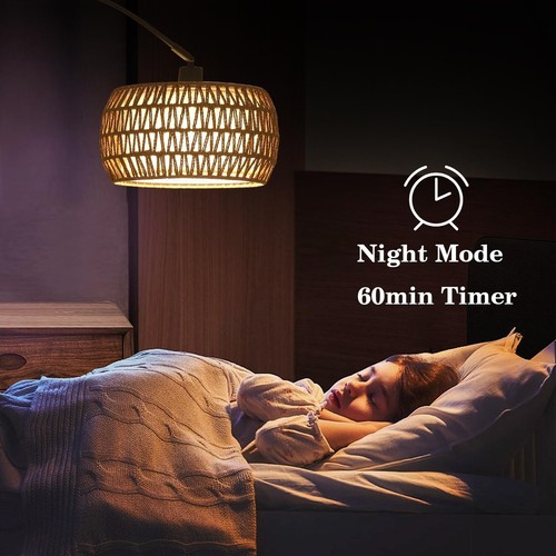 Arc Floor Lamps for Living Room with 3 Color Temperatures, Black Standing Lam... - Picture 8 of 9