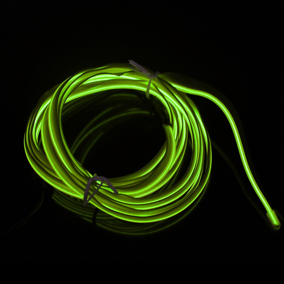 LED Car Interior Light Atmosphere Lemonyellow EL Wire Neon String Strip