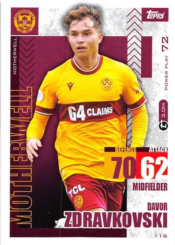 SPFL Match Attax 2023/24 #1 to 135 pick choose Celtic Rangers Aberdeen Hibs - Picture 117 of 136
