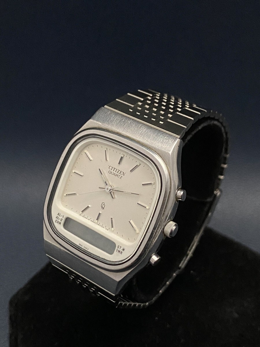 Vintage Citizen 8950-082826K Analog/Digital Stainless Steels