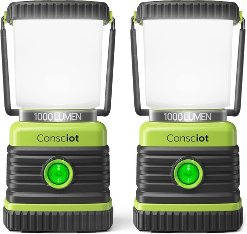 Linterna LED Camping 1000LM Impermeable Portátil Luz de Emergencia Paquete de 2 - Imagen 3 de 10