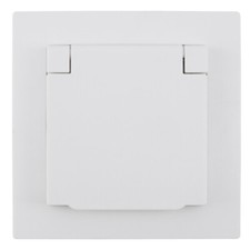 Schalter Steckdosen Glas Rahmen FLAIR Unterputz Weiß Dimmer USB Taster