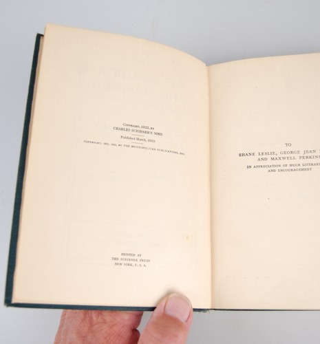 F Scott Fitzgerald - The Beautiful and Damned - Scribner's 1922 - 1st Edition - Picture 5 of 12