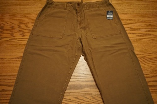 NWT MEN'S LUCKY BRAND JEANS Multiple Sizes Tencel Surplus Pants Tan Brown $98 - Picture 2 of 2