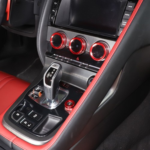 Panel de aleación roja ajuste de tablero de anillo de cubierta de perno para Jaguar F-TYPE 2013-2022 - Imagen 4 de 9