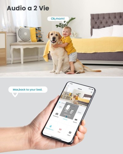 ieGeek Telecamera WiFi Interno a Batteria 100% Senza Fili Audio Bidirezionale - Foto 6 di 14