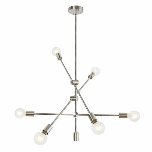 Modern Chandelier Light For Living Room Pendant Sputnik Lighting Nickel Kitchen - Bild 3 von 10