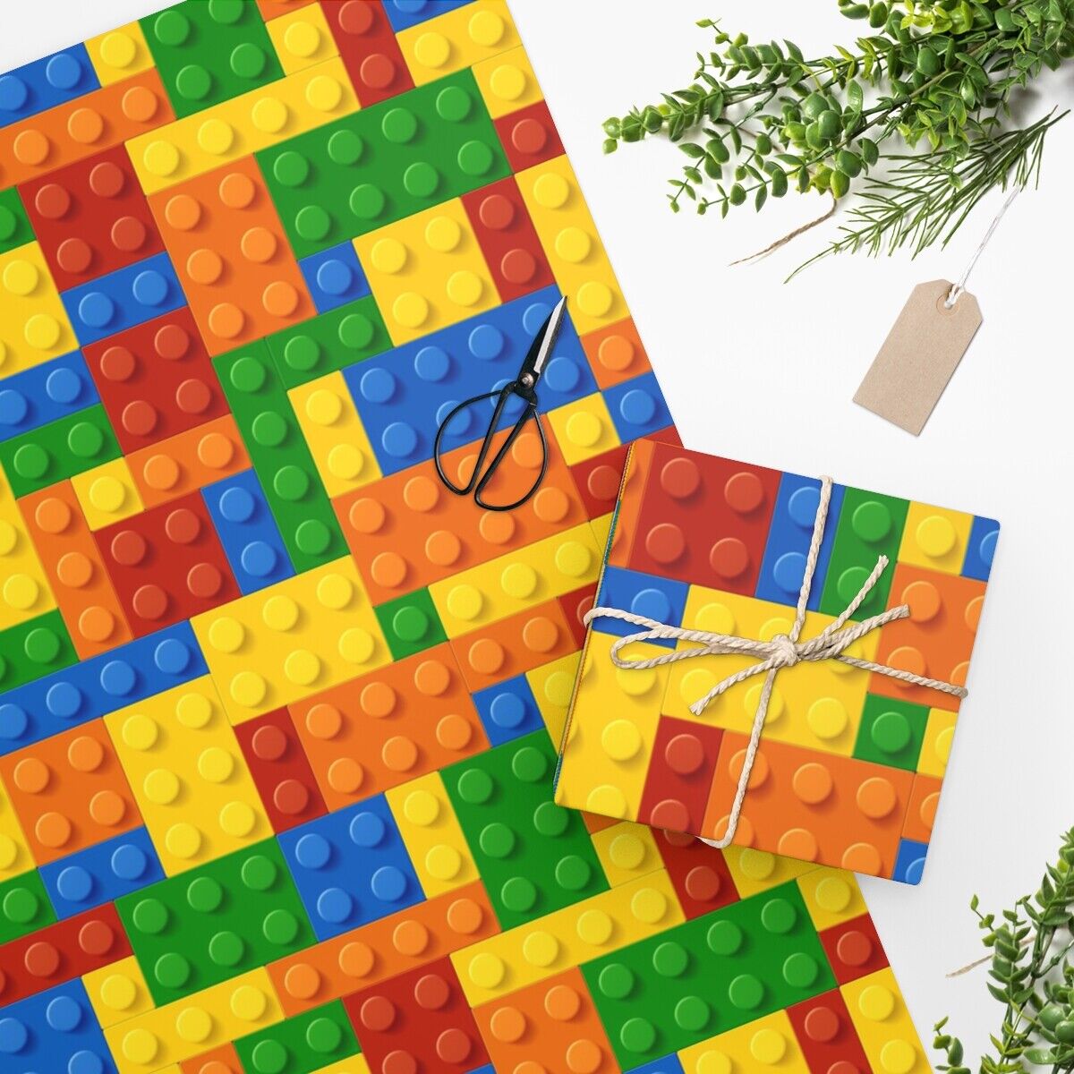 Lego gift store wrapping paper