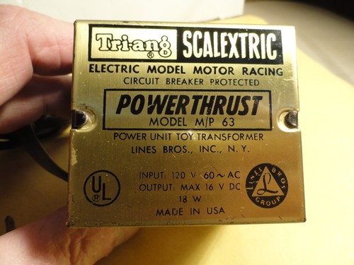 VINTAGE TRI-ANG SCALEXTRIC POWER THRUST MODEL M/P 63 ELEC. TRANSFORMER - Picture 1 of 8