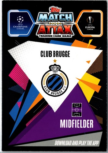 Hans Vanaken 2020-21 Topps Match Attax  Star Player #SP14 Club Brugge KV - Imagen 2 de 2