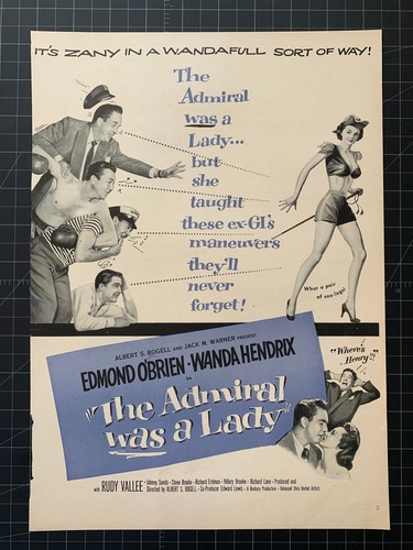 Vintage 1940 “The Admiral Was A Lady” Film - Edmond O’Brien - Wanda Hendrix