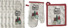 Gnome Christmas Kitchen Dish Towels Pot Holder Oven Mitt 6  PC Set