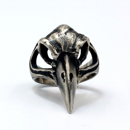Real Solid 925 Sterling Silver Rings Skulls Bird Head Jewelry Size 8 9 10 11 - Picture 10 of 10