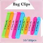 Food Bag Storage Clips Reusable Pegs Multicolour Freezer Fridge Sealing Clips