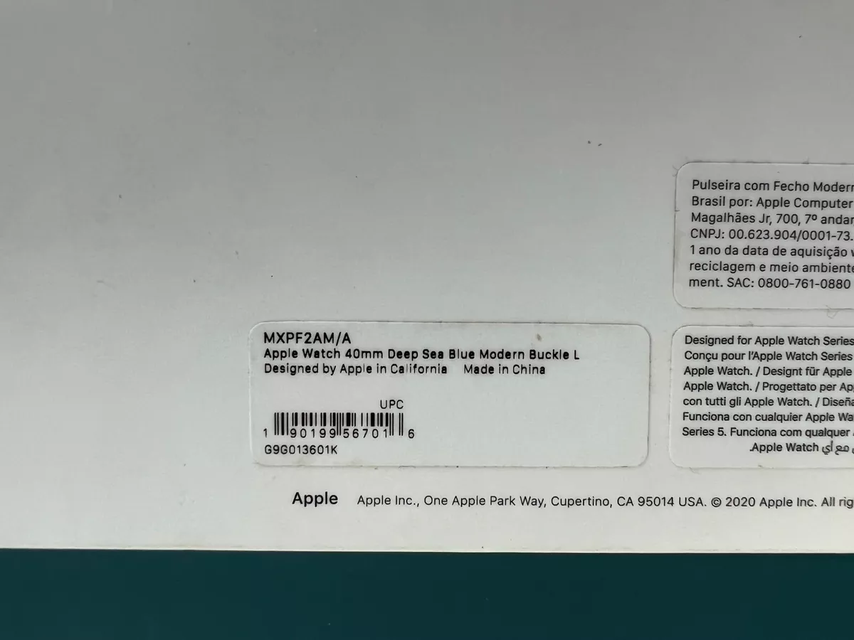 Apple Modern Buckle Leather Watch Band Strap M 40mm 38mm Deep