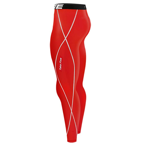 Mens Skin Tight Compression Leggings Base Layer Black Running Star Pants 167 - Bild 3 von 7