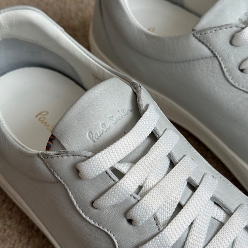 PAUL SMITH grey leather Signature Stripe THEO trainers sneakers shoes UK 7 US 8 - Picture 8 of 15
