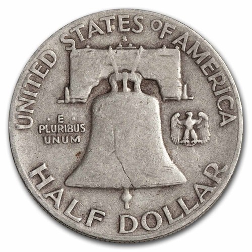 1949-S Franklin Half Dollar 20-Coin Roll Avg Circ - 第 3/3 張圖片