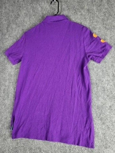 Polo Ralph Lauren Big Pony 3 Polo Shirt Men Sz S Purple Custom Fit Kidcore Work - Picture 2 of 12