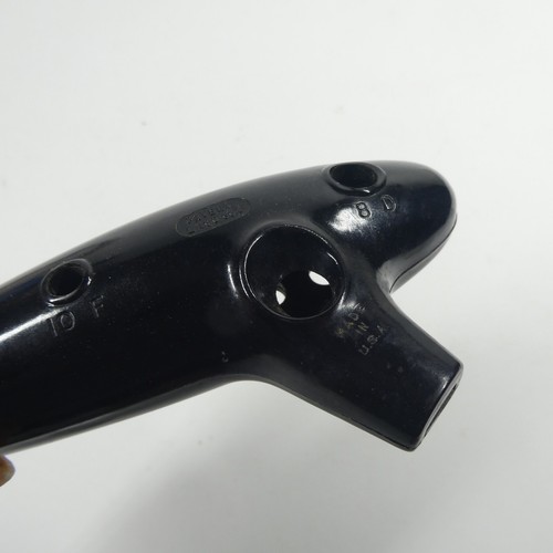 Ocarina Made in USA Vintage Black Plastic Flute Instrument - Picture 9 of 9