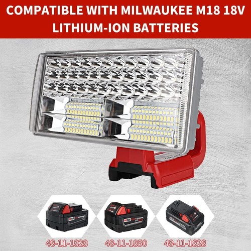 9W 18W 35W 40W Cordless LED Work Light for Milwaukee Battery Portable Flashlight - Picture 4 of 20