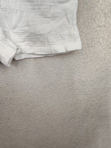 H M Women Short Extra Small White 100% Cotton Pull On Elastic Waist Casual Fit - Picture 5 of 18