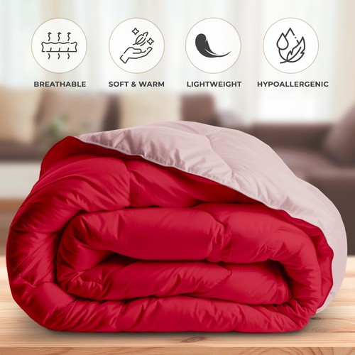 Trapuntino reversibile set 3 pezzi tutte le stagioni microfibra trapuntato biancheria da letto - Foto 52 di 54