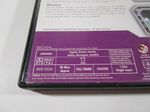 Transformers Cybertrom : A New Beginning DVD Region 4 PAL - Picture 7 of 7