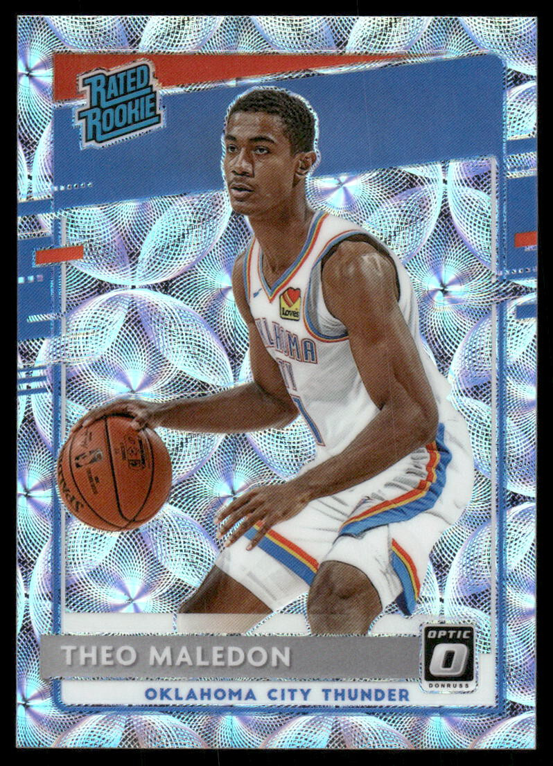 2020-21 OPTIC PREMIUM BOX SET ROOKIE RC /249 THEO MALEDON #184 OKC THUNDER