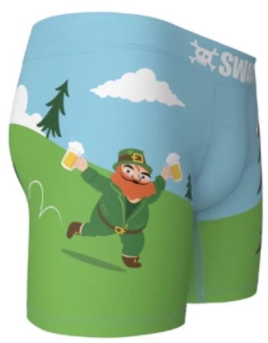 2 SWAG Lucky Leprechaun Pot Of Gold Rainbow St. Patrick's Day Boxers Men's S - Picture 12 of 17