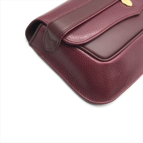 Cartier Mustline Leather Clutch Bag Bordeaux A4438 - Picture 5 of 10