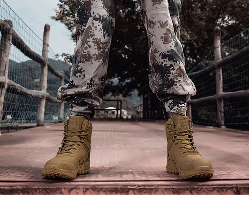 Men's Outdoor Non Slip Hiking Boots Desert Combat Ankle Boots Work Safty Shoes - Picture 12 of 27
