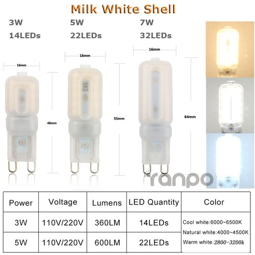 Mini G9 LED Bulb Dimmable 3W 7W 2835SMD Corn Light Replace 20W 60W Halogen Lamp - Picture 17 of 18