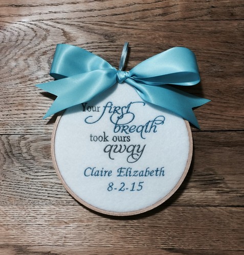 Baby Shower Gift - Your First Breath Took Ours Away - Nursery Decor - Baby Sign - Picture 3 of 5