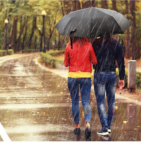 Folding Large Umbrellas Anti-UV Protection Sun Rain Windproof For Outdoor Black - Picture 4 of 14
