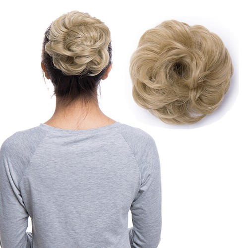 Curly Messy Bun Hair Piece Scrunchie Updo Cover Hair Extensions Thick Hairpiece - Picture 28 of 36