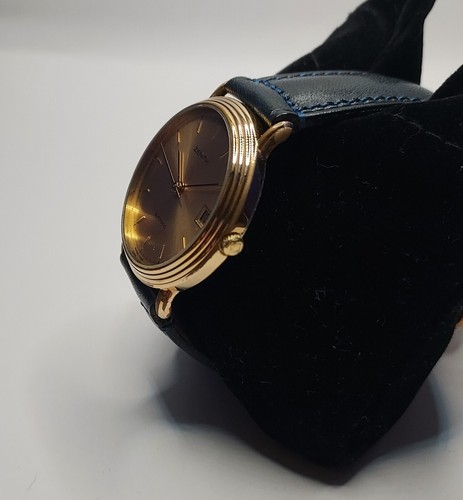 ZENITH AUTOMATIC MEN'S UNISEX WATCH 33MM 18k GOLD PLATED DATE WITH BOX AND STRAP - Picture 12 of 23
