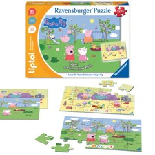 2 x 24 Teile Ravensburger Puzzle tiptoi Puzzeln, Entdecken... Peppa Pig 00163
