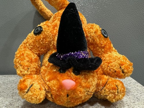 Top Shelf Toys Plush 6” Halloween Orange Cat Black Hat RARE FIND in EUC - Picture 2 of 10