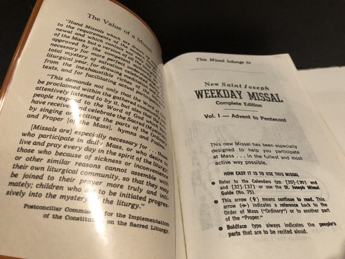 Vintage St. Joseph Weekday Missal Complete Edition Vol. I & II ~1975 - Picture 7 of 12