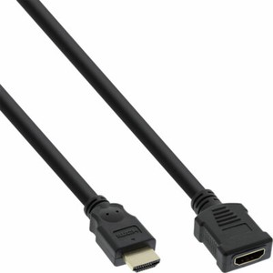 InLine HDMI Verlängerung Stecker / Buchse schwarz - 1m