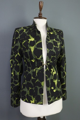 VERSACE CALSSIC Multicolor Wool Printed Single Breast Blazer Jacket Sz 40 - Picture 9 of 17