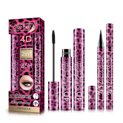 Leopard 4D Mascara Plus Eyeliner 2 in 1 schwarz