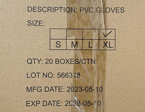 XL Vinyl Einweghandschuhe (PVC, puderfrei) 100 Handschuhe pro Box - Bild 4 von 4