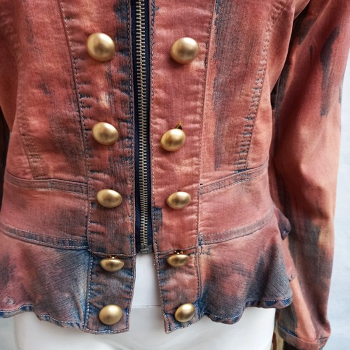 denim casual donna giacca lusso fashion brand italia primavera autunno cavalli marrone - Foto 6 di 24
