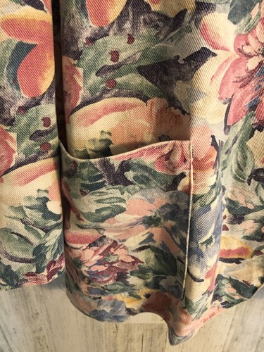 vtg 80s womens Retro Floral Denim Blazer Sz 10 Jacket Pockets Willow Ridge USA - Picture 6 of 11