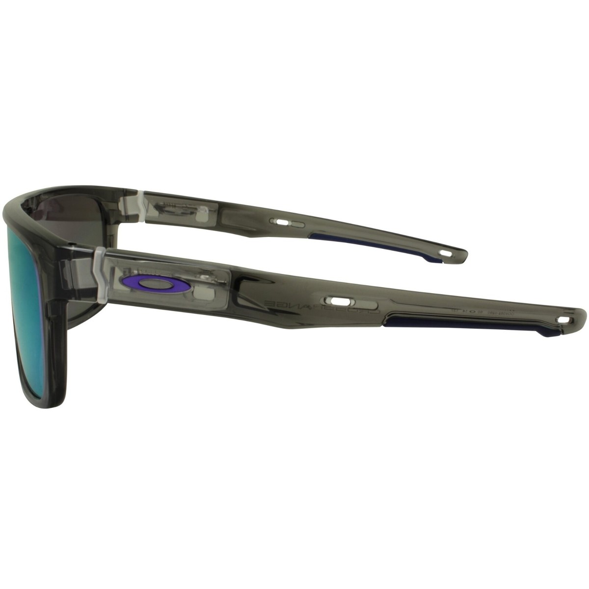 Oakley OO 9382 02 60 Crossrange Patch Grey Smoke Violet Iridium Lens Sunglasses