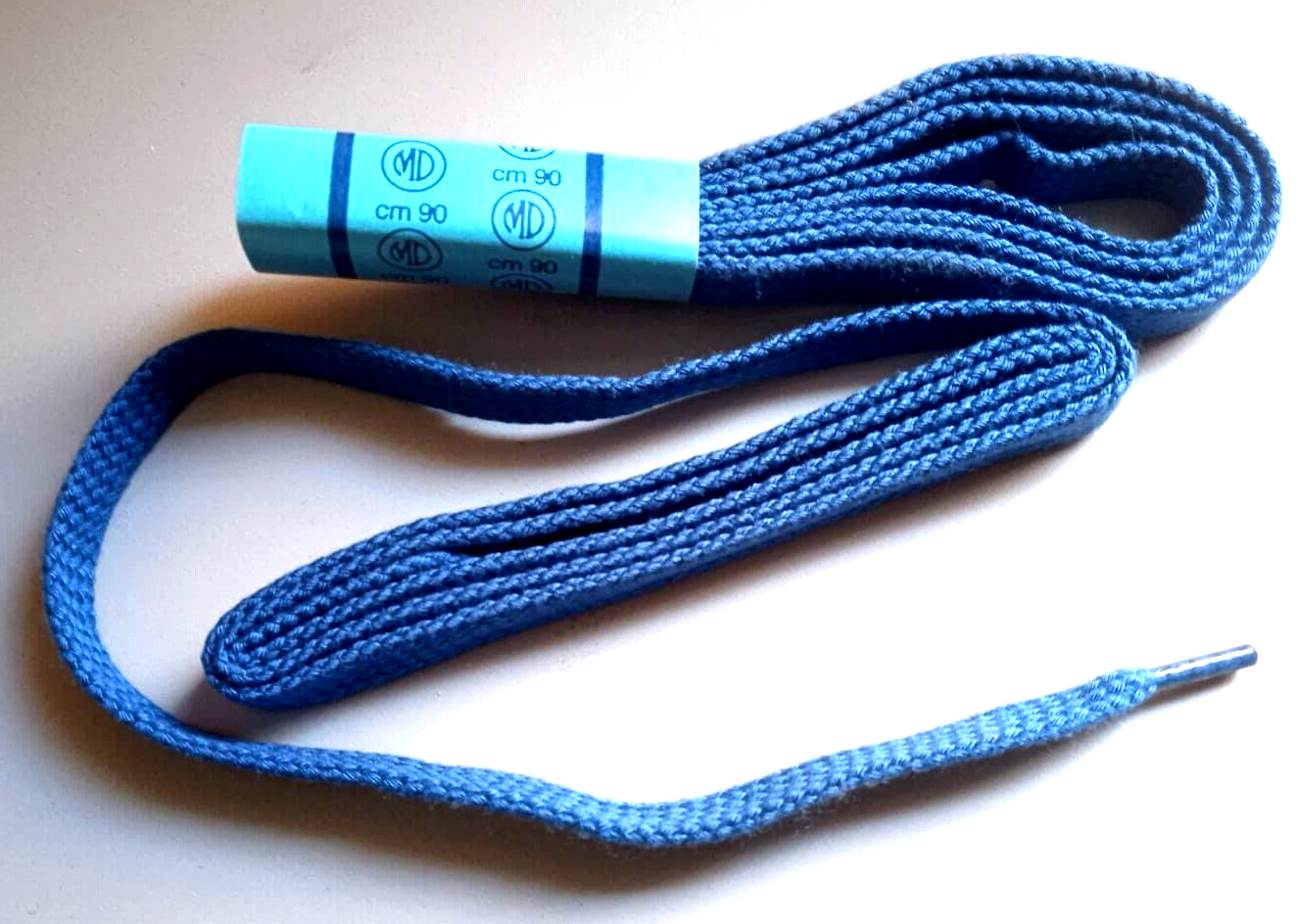 APL Lacci per scarpe BLU Stringhe Spessore 8 mm in Cotone lunghi 90 Centimetri