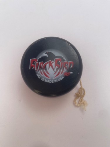 Vintage BC Blackbird Yo-Yo Black & Red Wood No. 19 USA Holz